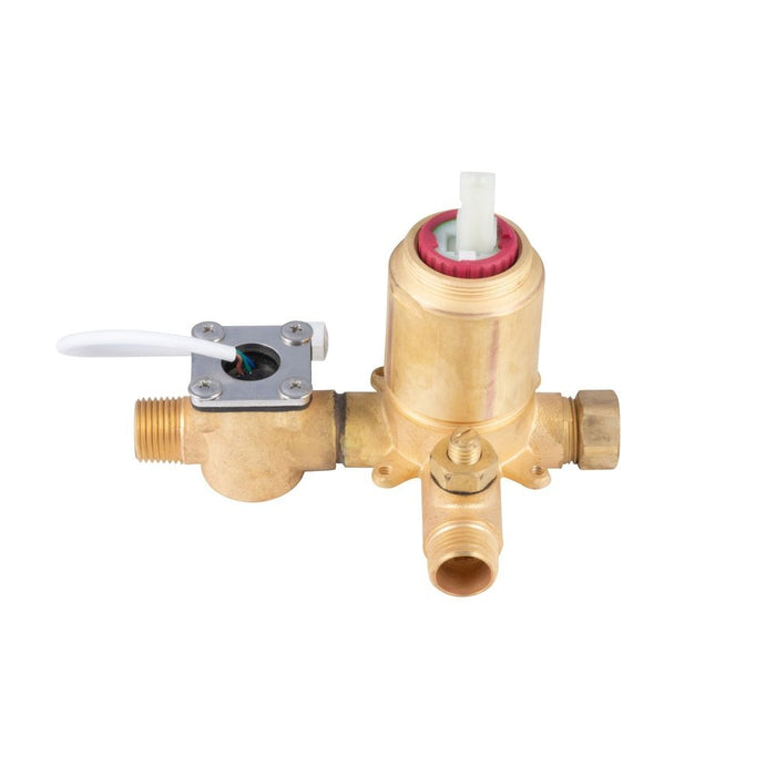 PULSE ShowerSpas LED Tru-Temp Pressure Balance 1/2" Rough-In Valve with Brushed Nickel Trim Kit