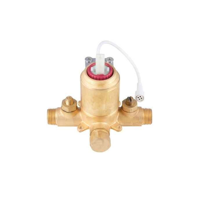 PULSE ShowerSpas LED Tru-Temp Pressure Balance 1/2" Rough-In Valve with Brushed Nickel Trim Kit