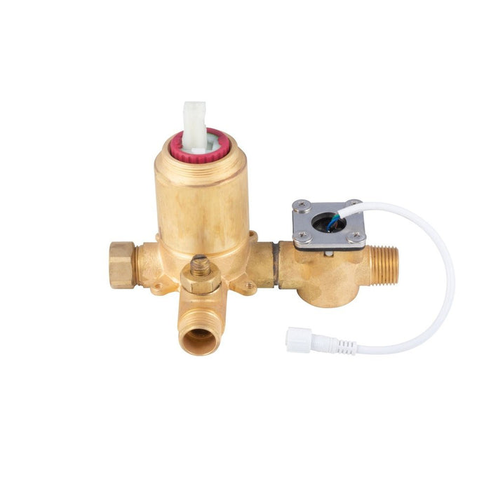 PULSE ShowerSpas LED Tru-Temp Pressure Balance 1/2" Rough-In Valve with Brushed Nickel Trim Kit