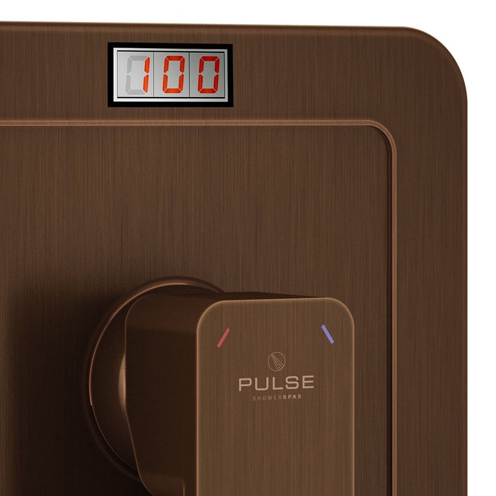 PULSE ShowerSpas LED Tru-Temp Pressure Balance 1/2" Rough-In Valve with Oil-Rubbed Bronze Trim Kit