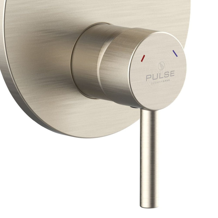 PULSE ShowerSpas Two Way Tru-Temp Pressure Balance 1/2" Rough-In Valve with Brushed Nickel Trim Kit