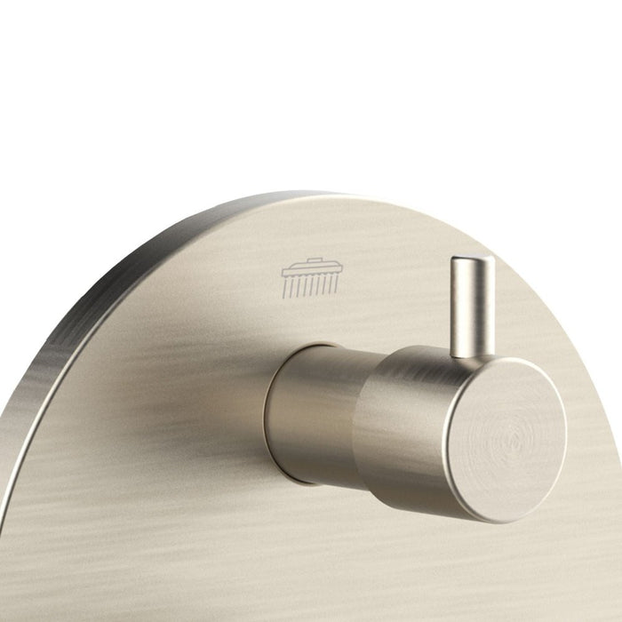 PULSE ShowerSpas Two Way Tru-Temp Pressure Balance 1/2" Rough-In Valve with Brushed Nickel Trim Kit