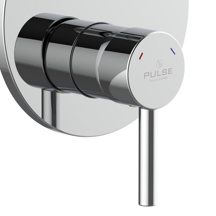 PULSE ShowerSpas Two Way Tru-Temp Pressure Balance 1/2" Rough-In Valve with Chrome Trim Kit