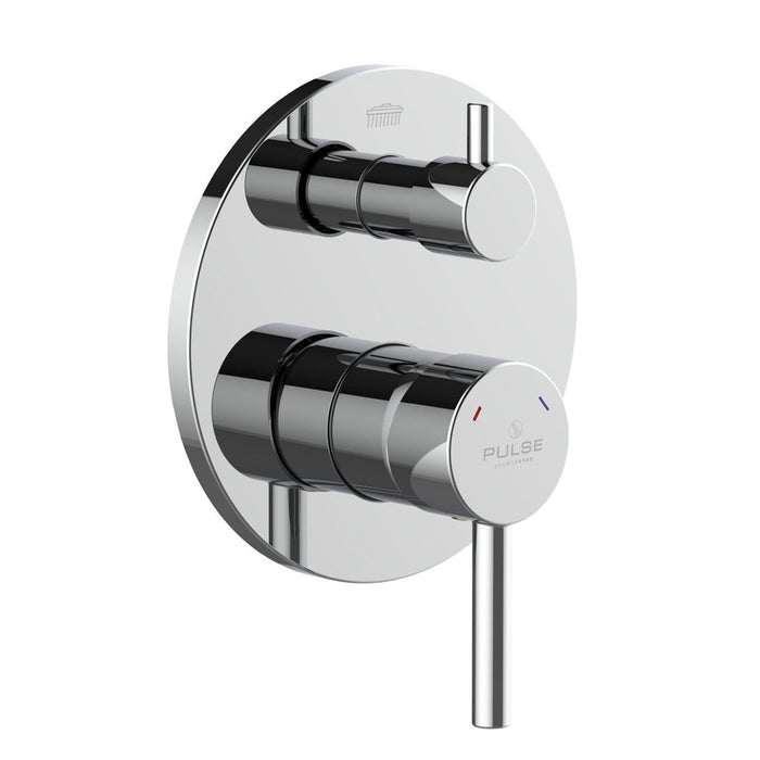 PULSE ShowerSpas Two Way Tru-Temp Pressure Balance 1/2" Rough-In Valve with Chrome Trim Kit