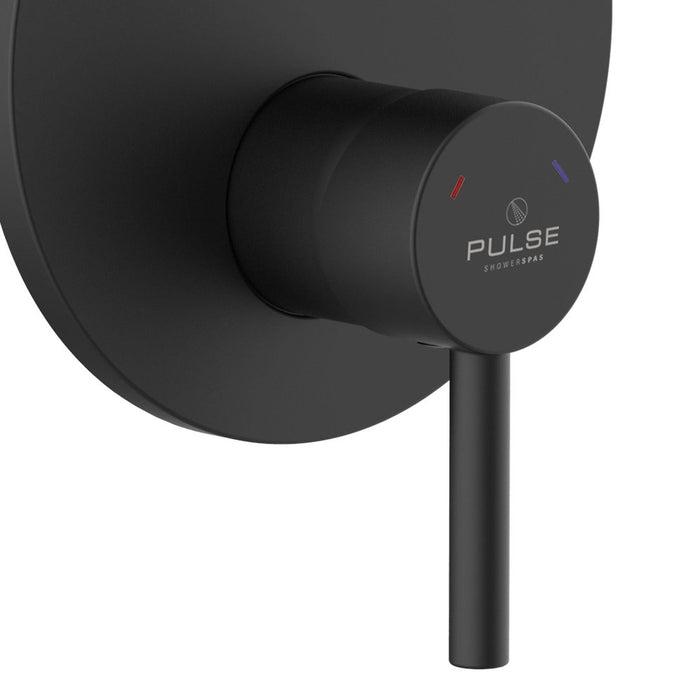 PULSE ShowerSpas Two Way Tru-Temp Pressure Balance 1/2" Rough-In Valve with Matte Black Trim Kit