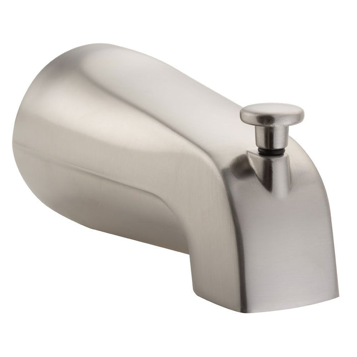 PULSE ShowerSpas Slip Connection Tub Spout with Diverter in Brushed Nickel