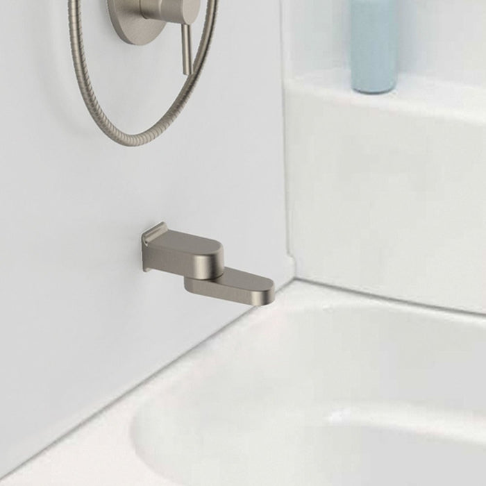 PULSE ShowerSpas NPT Connection Fold Away Tub Spout with Diverter in Brushed Nickel