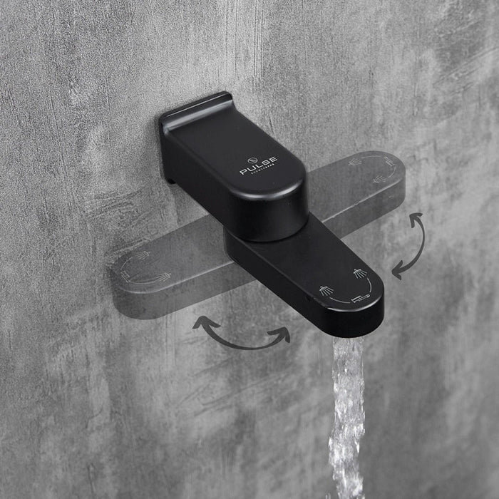 PULSE ShowerSpas NPT Connection Fold Away Tub Spout with Diverter in Matte Black