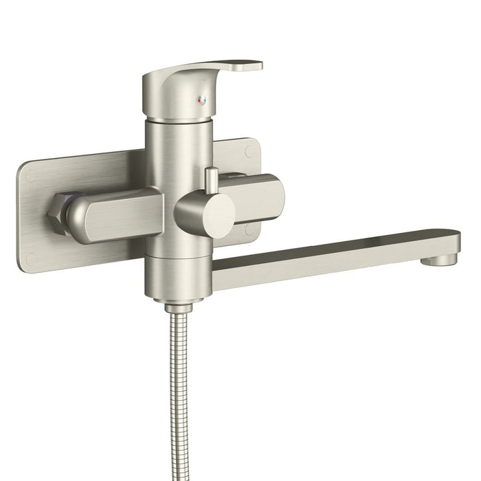 PULSE ShowerSpas Wall Mounted Tub Filler in Brushed-Nickel