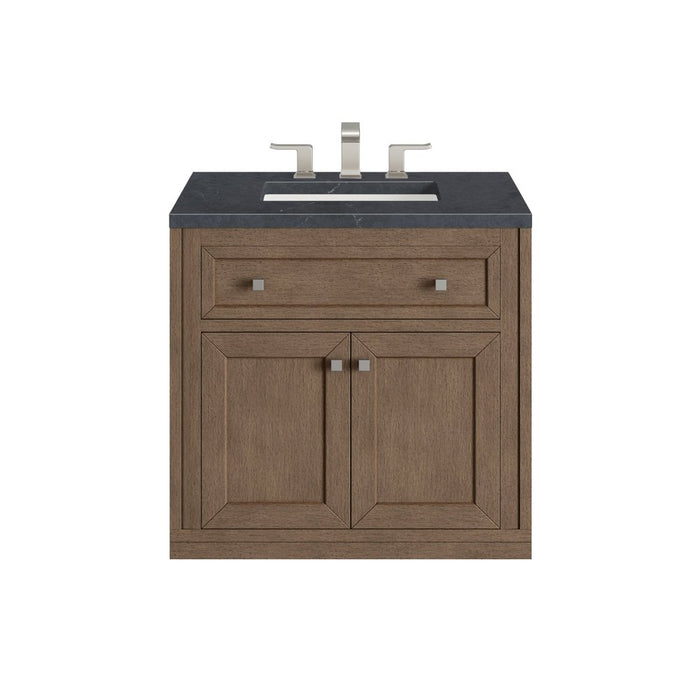 James Martin Vanities Chicago 30" Single Vanity, Whitewashed Walnut w/ 3 CM Vanity Top