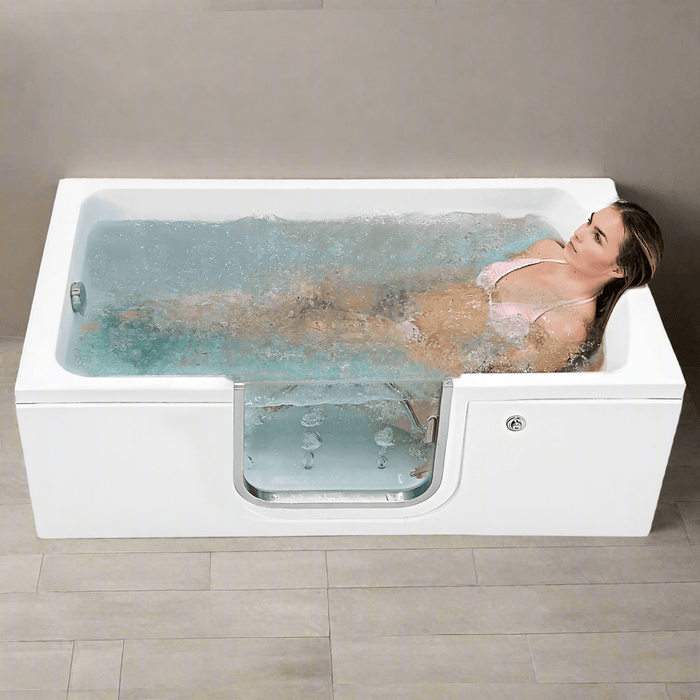 Ella's Bubbles LA3060A-L Laydown 30x60 Air Massage Walk in Bathtub Left Drain