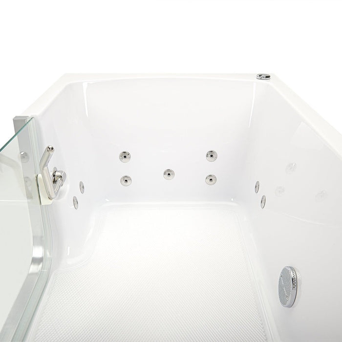 Ella's Bubbles Laydown 30x60 Hydro Massage Walk in Bathtub Right Drain