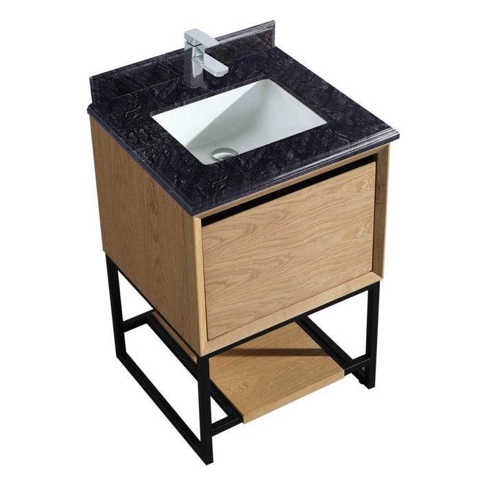 Alto 24" California White Oak Bathroom Vanity with VIVA Stone Solid Surface Countertop