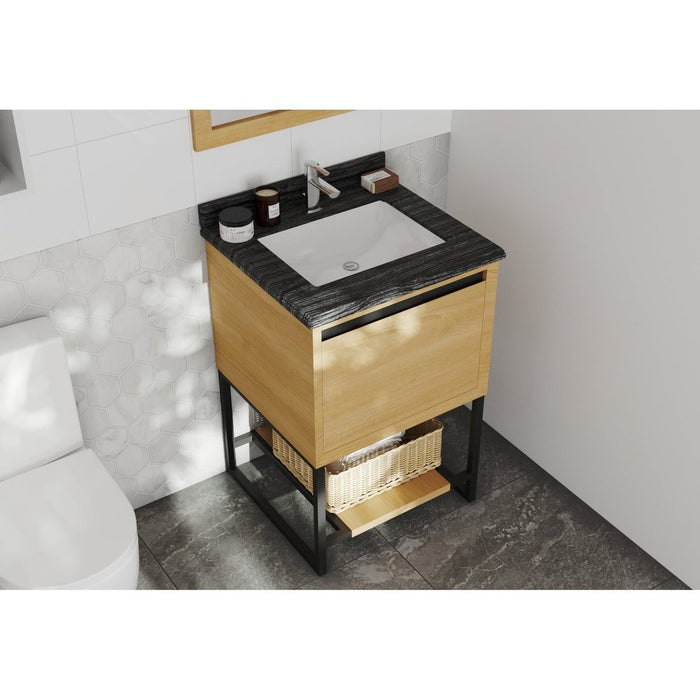 Alto 24" California White Oak Bathroom Vanity with VIVA Stone Solid Surface Countertop