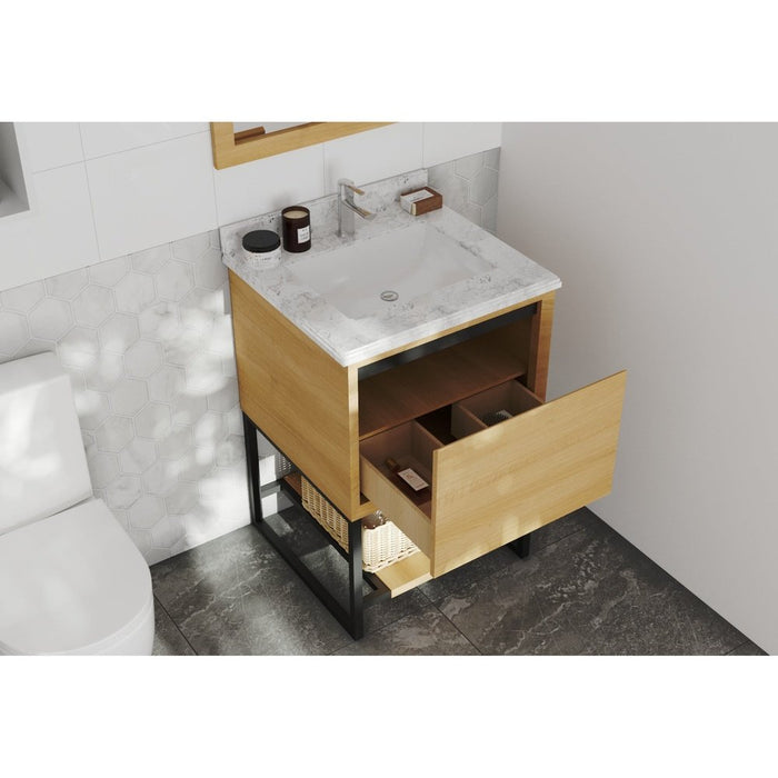 Alto 24" California White Oak Bathroom Vanity with VIVA Stone Solid Surface Countertop