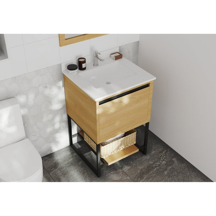 Alto 24" California White Oak Bathroom Vanity with VIVA Stone Solid Surface Countertop