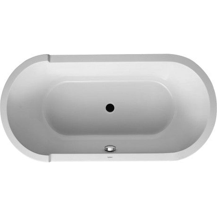 Duravit Starck 63" Free Standing Acrylic Soaking Tub with Center Drain and Overflow 700409000000090