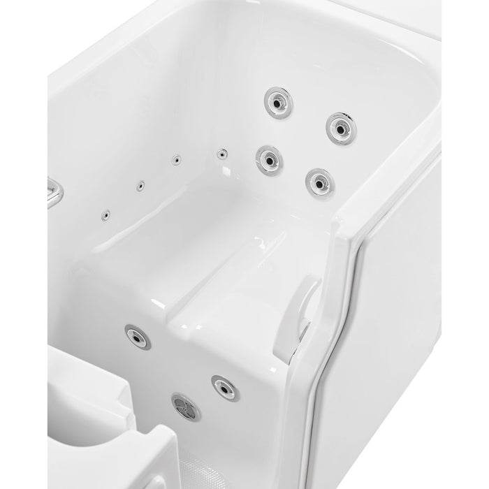 Ella's Bubbles's Bubbles Standard Acrylic Hydro Massage Walk in Tub 30"x52", Left Inward Swing Door, 5 Piece Faucet