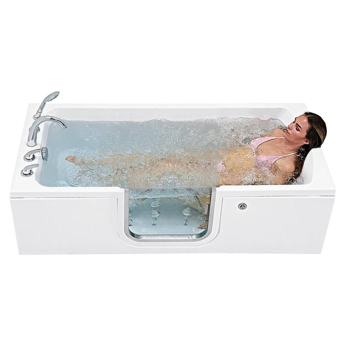 Ella's Bubbles Laydown 32x72 Air Massage Walk-In-Bathtub Right Drain, 5 Piece Fast Fill Faucet