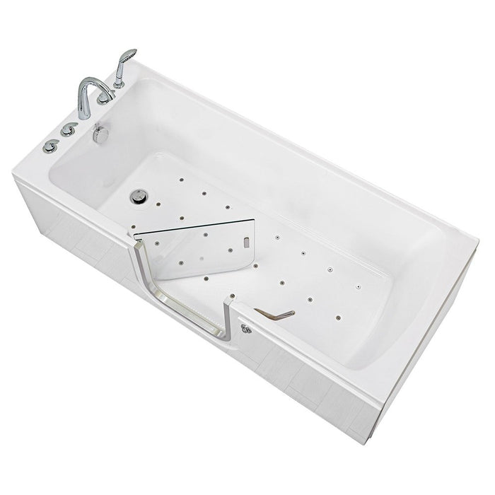 Ella's Bubbles Laydown 32x72 Air Massage Walk-In-Bathtub Left Drain, 5 Piece Fast Fill Faucet