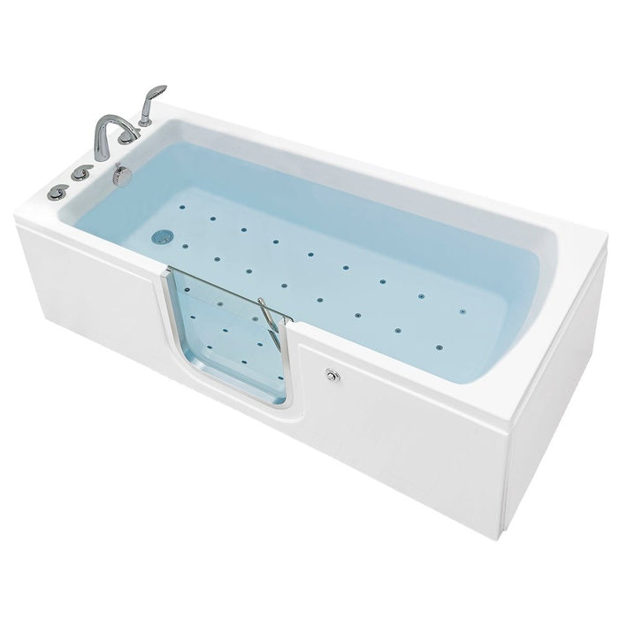 Ella's Bubbles Laydown 32x72 Air Massage Walk-In-Bathtub Left Drain, 5 Piece Fast Fill Faucet