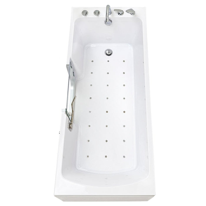 Ella's Bubbles Laydown 32x72 Air Massage Walk-In-Bathtub Left Drain, 5 Piece Fast Fill Faucet