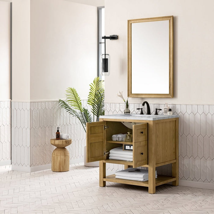 James Martin Vanities Breckenridge 30" Single Vanity, Light Natural Oak w/ 3 CM Arctic Fall Top