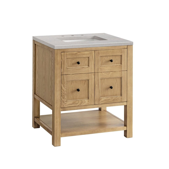 James Martin Vanities Breckenridge 30" Single Vanity, Light Natural Oak w/ 3 CM Eternal Serena Top