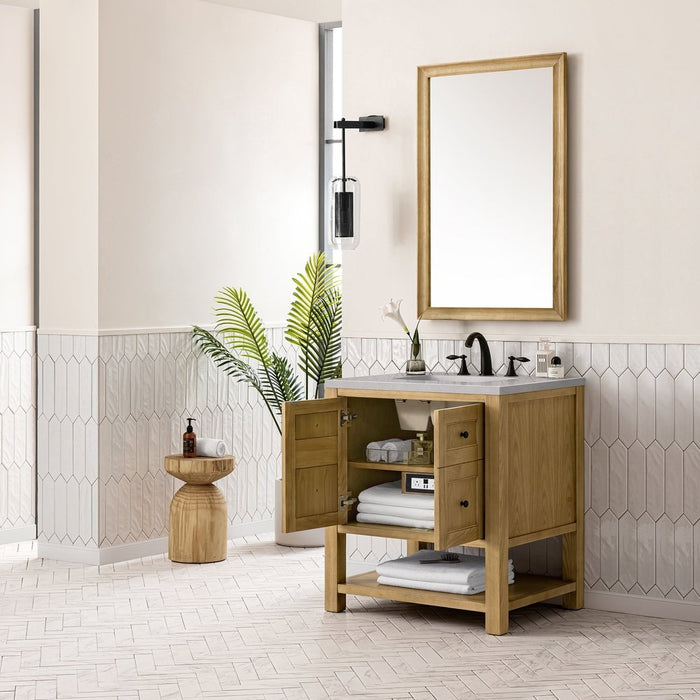 James Martin Vanities Breckenridge 30" Single Vanity, Light Natural Oak w/ 3 CM Eternal Serena Top