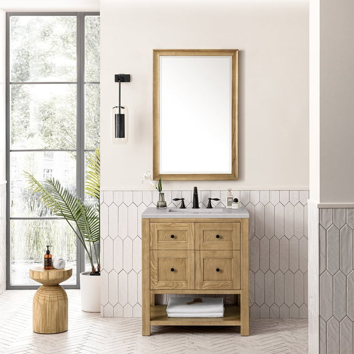 James Martin Vanities Breckenridge 30" Single Vanity, Light Natural Oak w/ 3 CM Eternal Serena Top