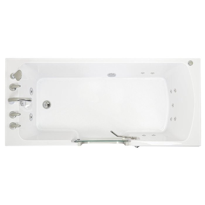 Ella's Bubbles Laydown 32x72 Hydro Massage Walk-In-Bathtub Left Drain, 5 Piece Fast Fill Faucet