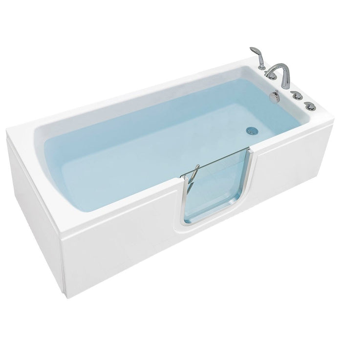 Ella's Bubbles Laydown 32x72 Soaking Walk-In-Bathtub Right Drain, 5 Piece Fast Fill Faucet