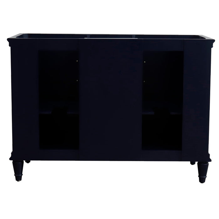 Bellaterra Home Forli 49" Double vanity in Blue finish with Black galaxy and rectangle sink