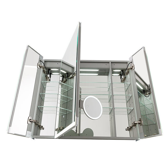 Aquadom Edge Royale 36x32 LED Lighted Triple Door Medicine Cabinet