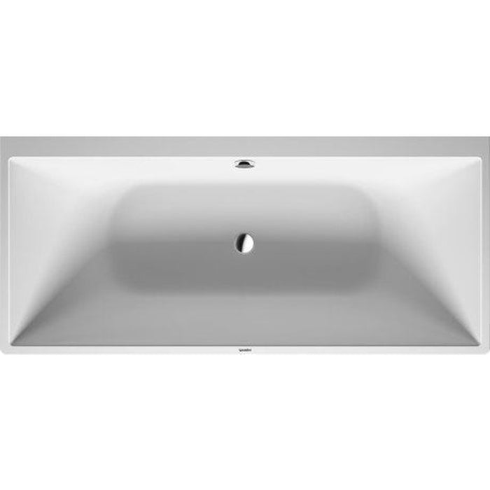 Duravit DuraSquare 71" Single Wall Resin Soaking Tub with Center Drain and Overflow 700429000000090