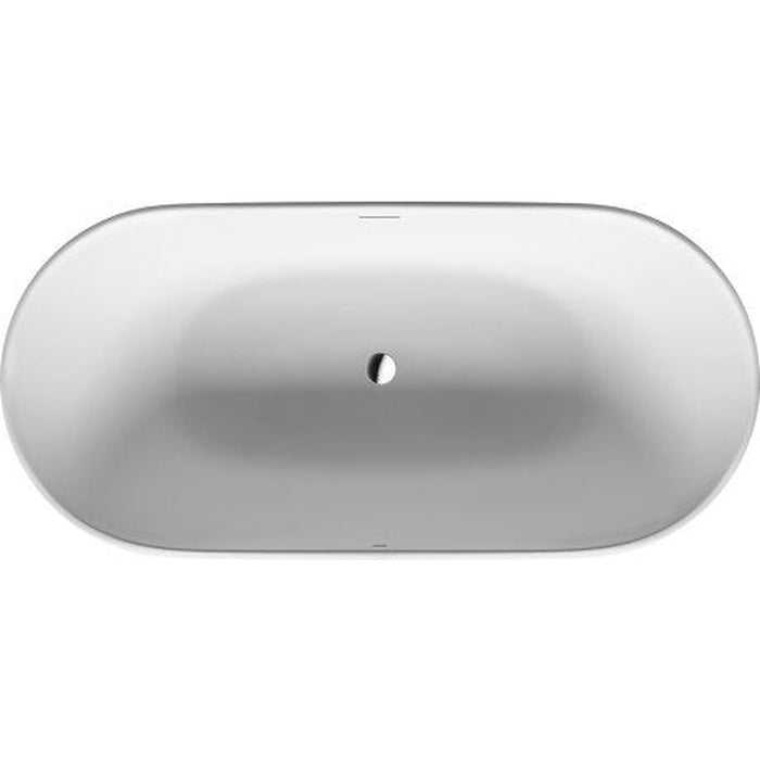 Duravit Luv 71" Free Standing Resin Soaking Tub with Center Drain and Overflow 700434000000090