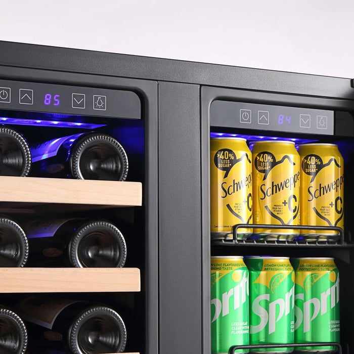 Empava BR03D 24" Dual Zone Wine and Beer Fridge Beverage Cooler