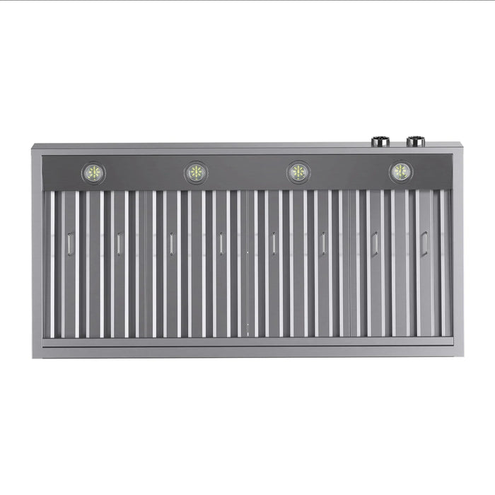 Kucht 4-Piece Appliance Package - 48-Inch Dual Fuel Range in Natural Gas, 36-Inch Refrigerator, Dishwasher & Under Cabinet Range Hood in Stainless Steel