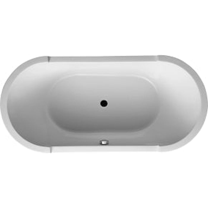 Duravit Starck 75" Free Standing Acrylic Soaking Tub with Center Drain and Overflow 700012000000090