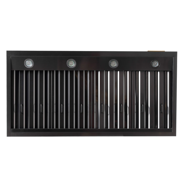 Kucht Professional 48-Inch 1,200 CFM Under Cabinet Range Hood in Dark Titanium Stainless Steel (KRH483A)