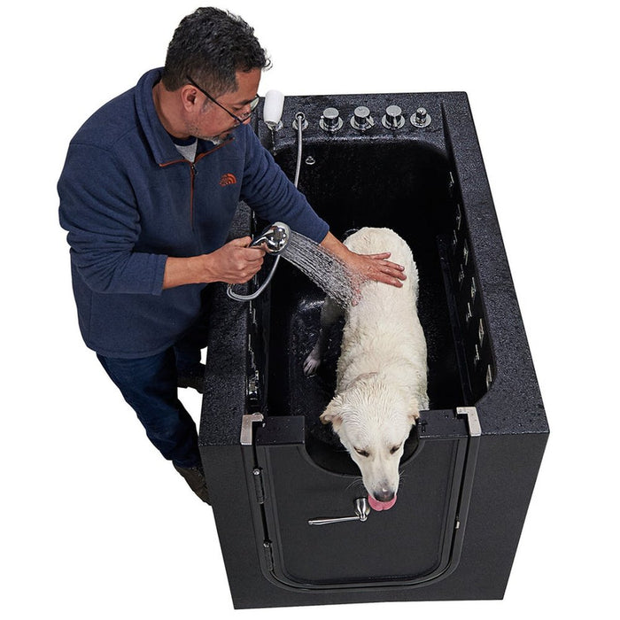Ella's Bubbles Dog or Pet Walk-In Bath Tub, Infusion Microbubble Therapy, Ozone Sterilization, Right Swing Door