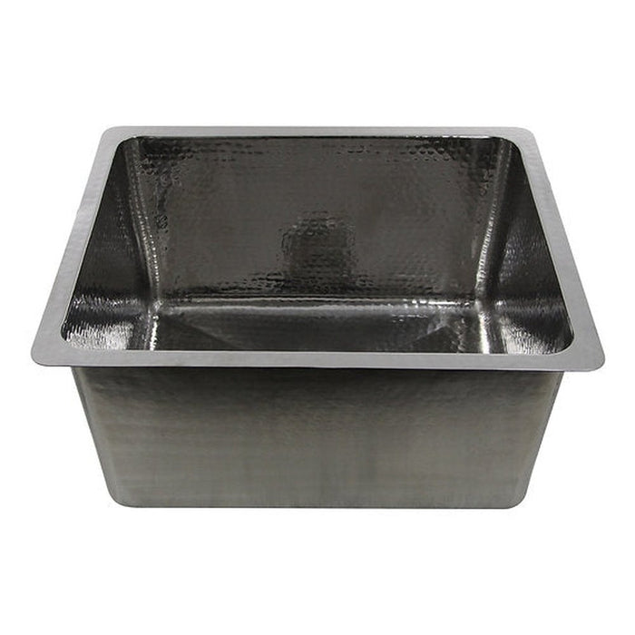 Nantucket Sinks 23 Inch Hammered Stainless Steel Rectangle Kitchen/Laundry Sink