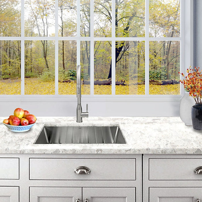 Nantucket Sinks Pro Series Rectangle Single Bowl Undermount Small Radius Corners  Stainless Steel Kitchen Sink