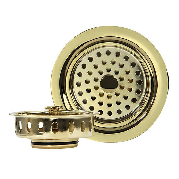 Nantucket Sinks Polished Brass 3.5 Inch Kitchen Drain