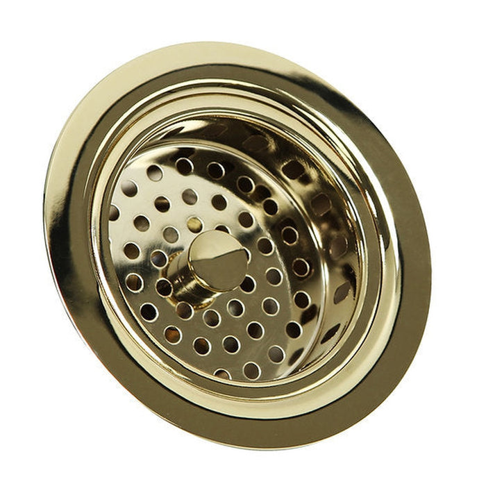 Nantucket Sinks Polished Brass 3.5 Inch Kitchen Drain