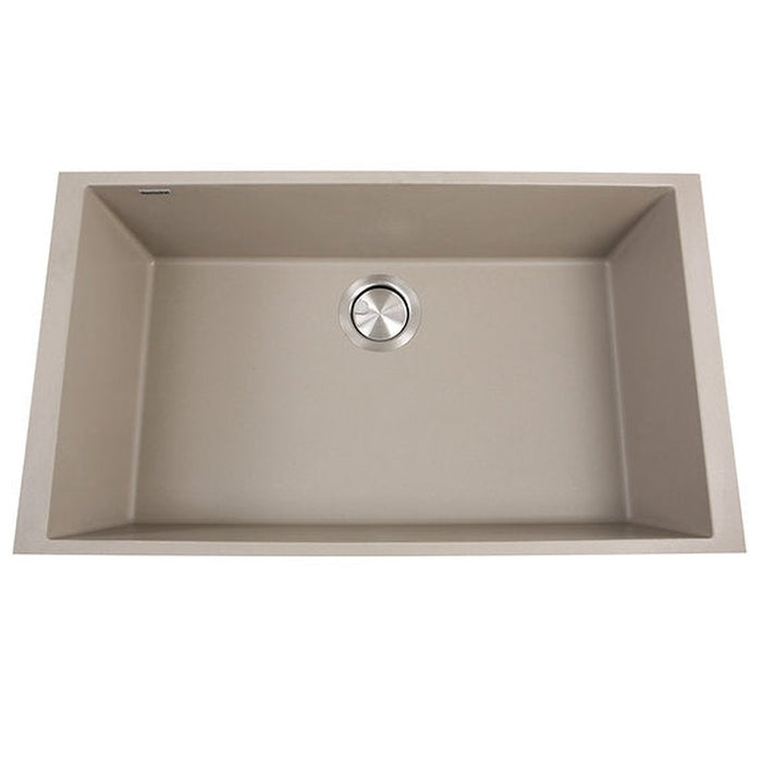 Nantucket Sinks Large Single Bowl Undermount Granite Composite Titanium