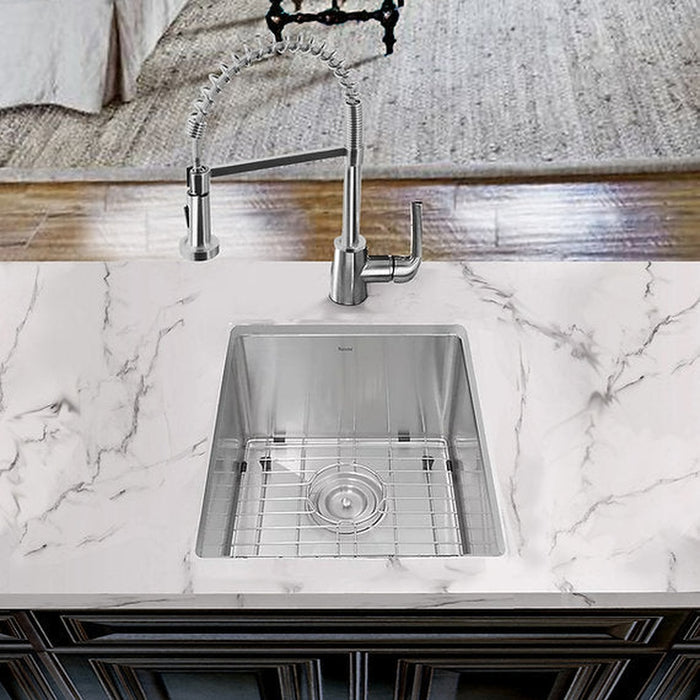 Nantucket Sinks 15 Inch Pro Series Rectangle Undermount Small Radius Stainless Steel Bar/Prep Sink