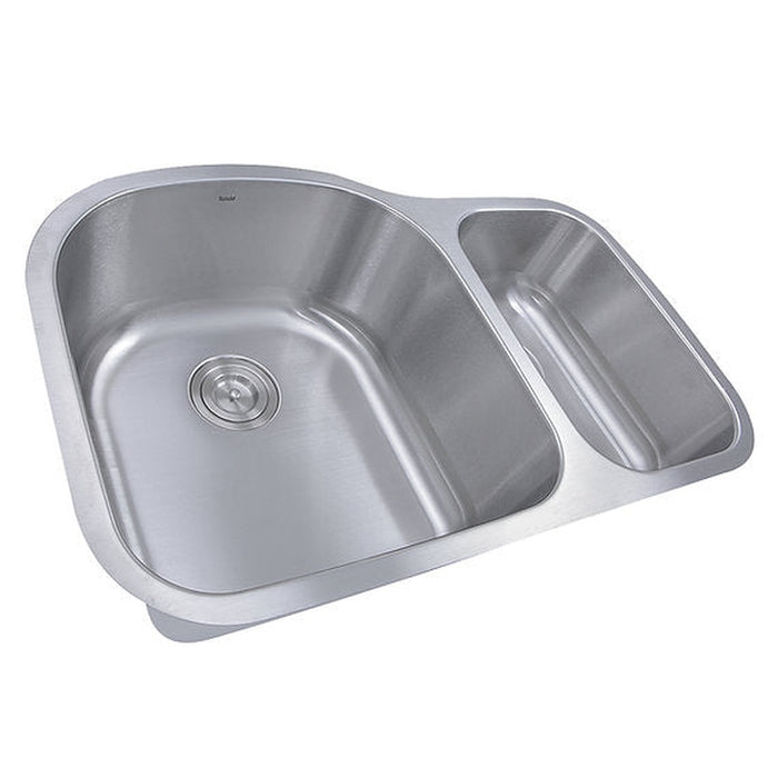 Nantucket Sinks 31.5 Inch 70/30 Double bowl Undermount Stainless Steel Kitchen Sink, 16 Gauge