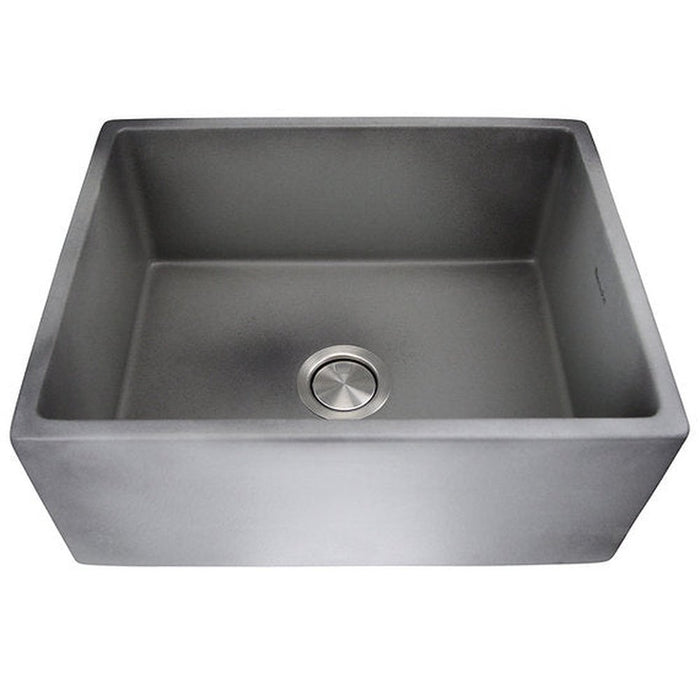 Nantucket Sinks 23-Inch Farmhouse Fireclay Sink with Concrete Finish