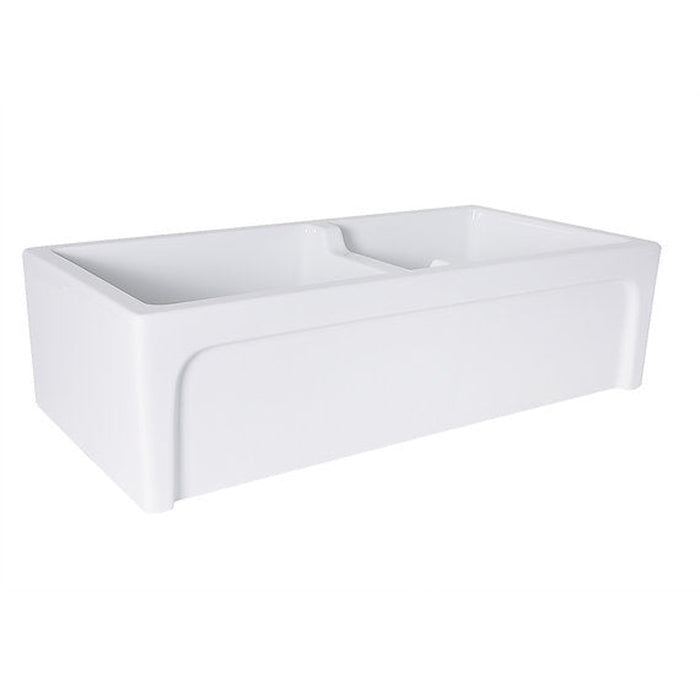 Nantucket Sinks 60/40 Double Bowl Farmhouse Apron Fireclay Sink Hyannis-36-DBL